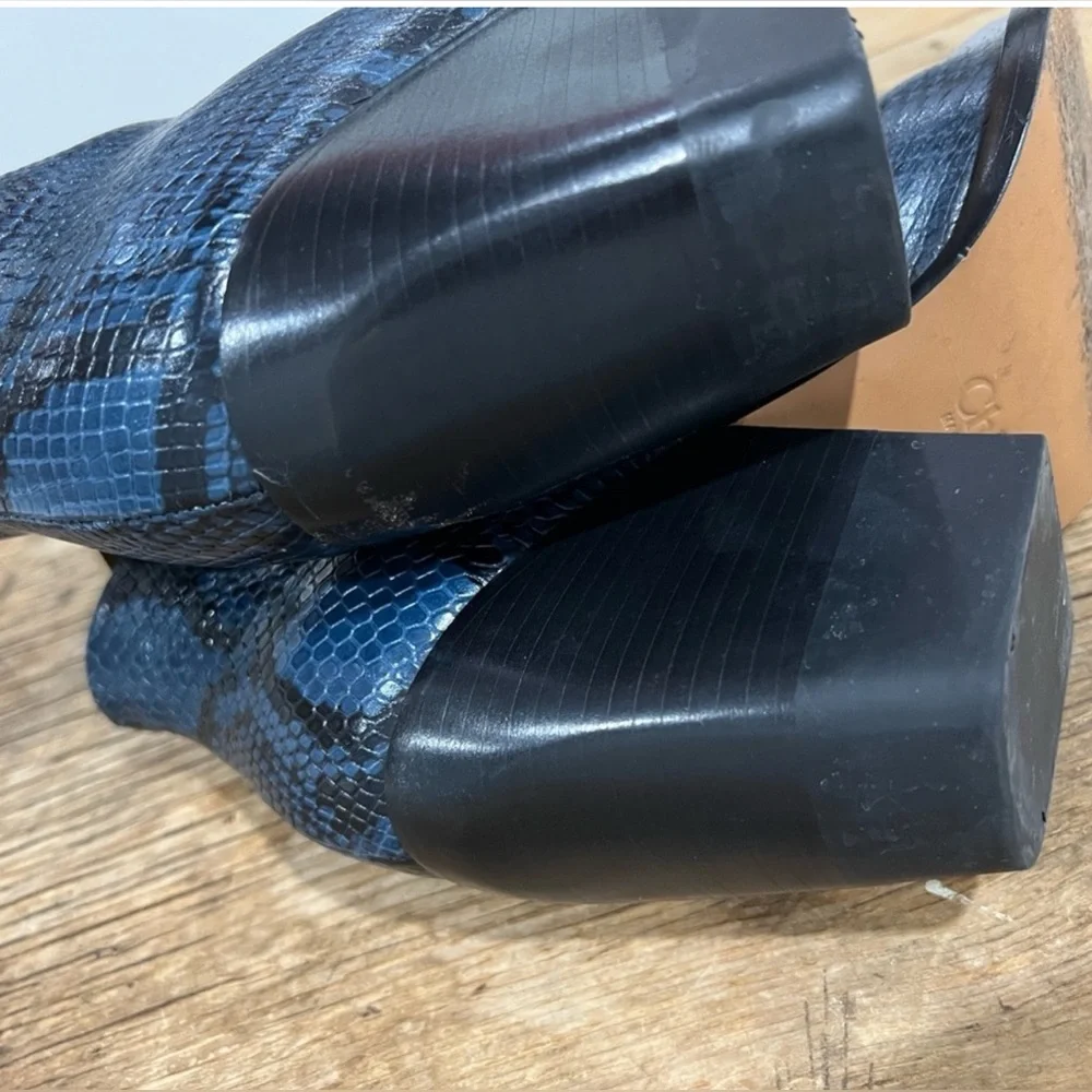 Chloe Rylee Ankle Boots Python Print 7.5 - Picture 8 of 10